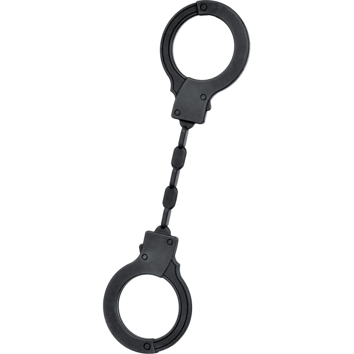 Черные силиконовые наручники A-Toys без ключа. Фотография 2.