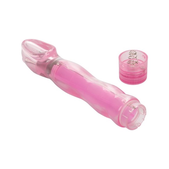 Розовый вибратор с подсветкой LED Hummer - 16,5 см - Lighted Shimmers. Фотография 4.