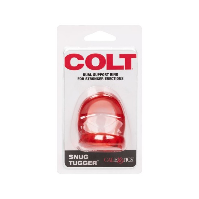 Красное эрекционное кольцо с подхватом COLT Snug Tugger - Colt. Фотография 3.