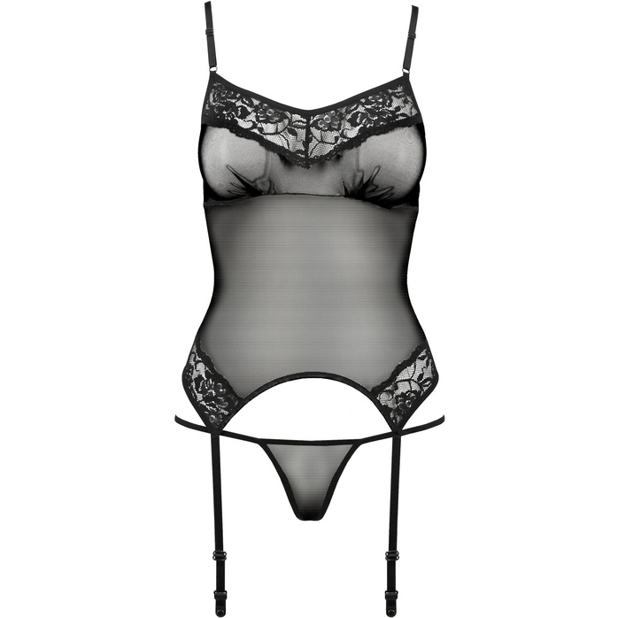 Оригинальный полупрозрачный корсаж Melania с кружевными вставками. Фотография 3.