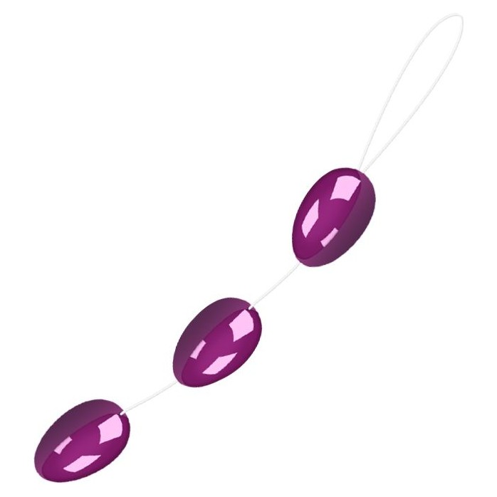 Фиолетовые анальные шарики на связке. Фотография 2.