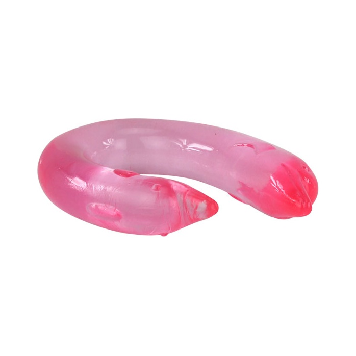Розовый двойной фаллоимитатор Dolphin - 30,5 см. Фотография 2.