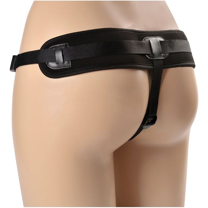 Черные трусики для страпона HARNESS Locker размера XS-M - BDSM accessories. Фотография 3.