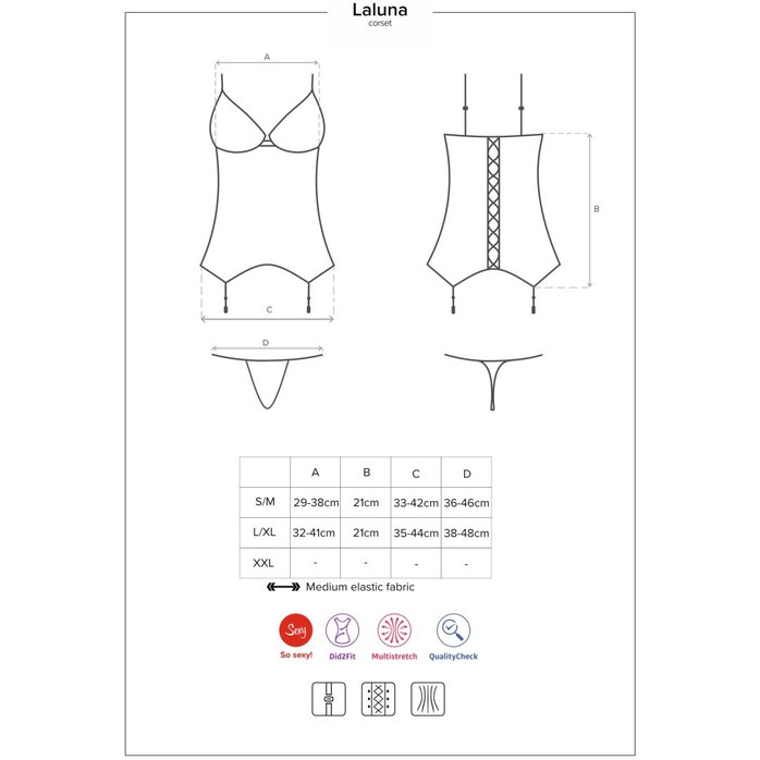 Эффектный корсаж Laluna с кружевом - Sexy. Фотография 7.