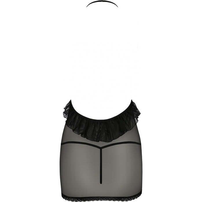 Короткая полупрозрачная сорочка Erza со шнуровкой. Фотография 4.