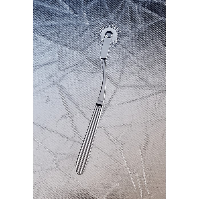 Серебристое колесо Вартенберга с ребристой ручкой - Metal. Фотография 9.
