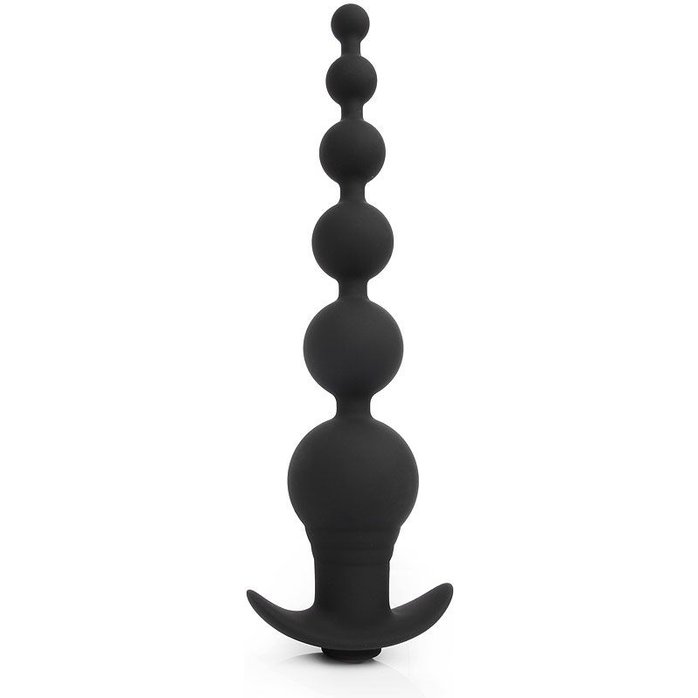 Черная анальная виброелочка TOWER - 20,7 см