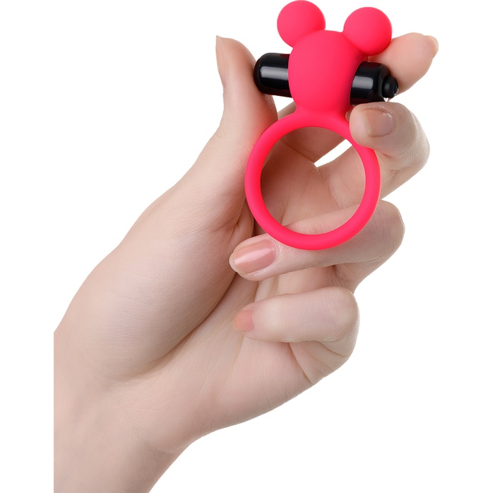 Розовое виброкольцо на пенис A-Toys. Фотография 3.
