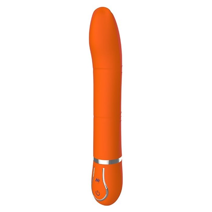 Оранжевый вибратор CRYSTAL CURIOSITY - 22 см - Good Vibes