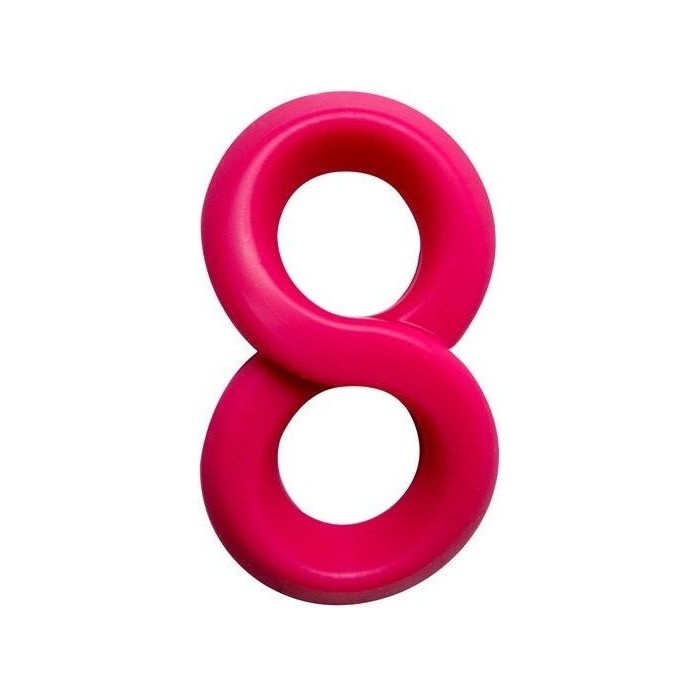 Розовое эрекционное кольцо на пенис RINGS LIQUID SILICONE - Lit-Up