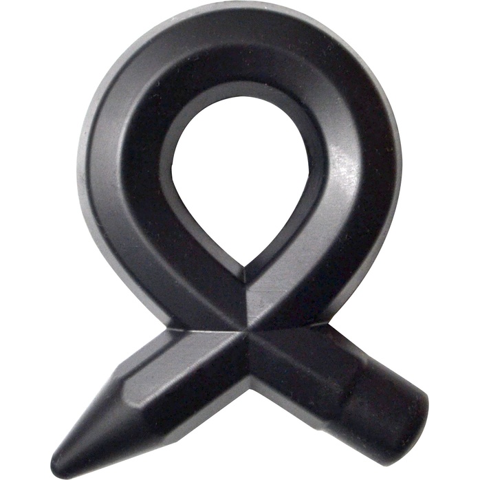 Чёрное силиконовое эрекционное кольцо RINGS LIQUID SILICONE - Lit-Up