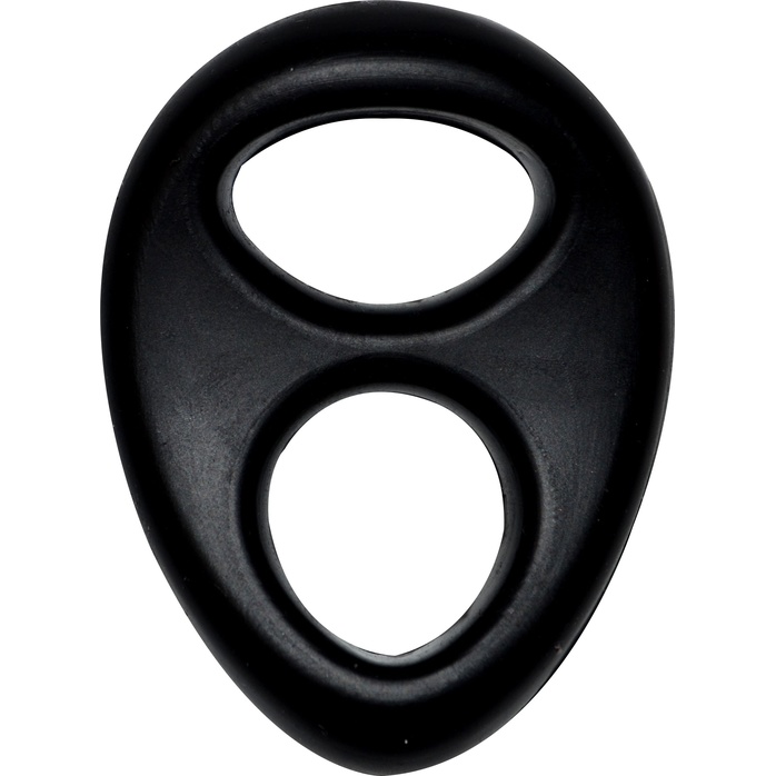 Черное эрекционное кольцо на пенис RINGS LIQUID SILICONE - Lit-Up
