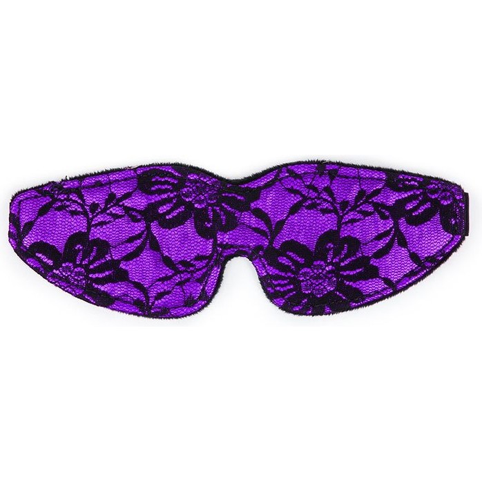 Фиолетовая маска на глаза с черным кружевом - NOTABU