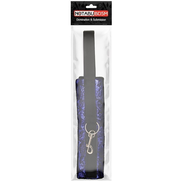 Фиолетово-черные наручники с карабинами. Фотография 4.