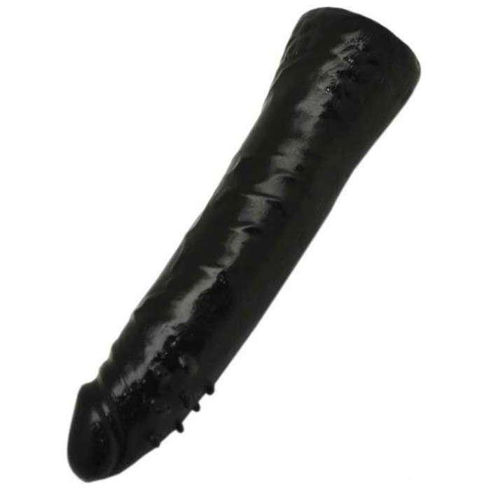 Черный гнущийся фаллоимитатор REALISTIC - 18,5 см. Фотография 7.