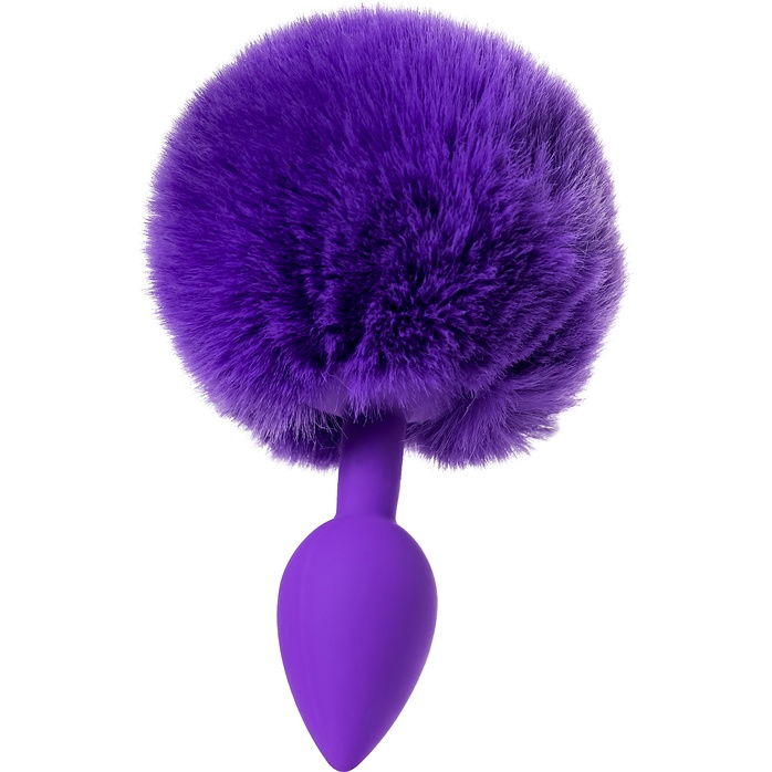 Фиолетовая анальная втулка Sweet bunny с фиолетовым пушистым хвостиком - ToDo