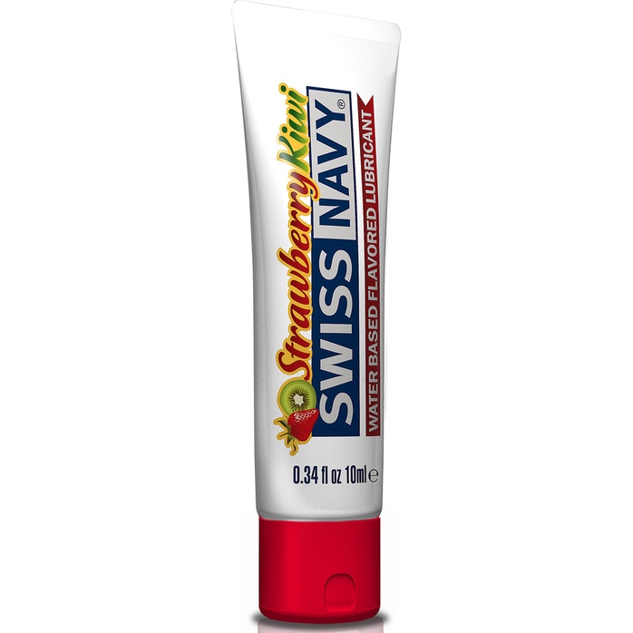 Лубрикант Swiss Navy Strawberry Kiwi Lube с ароматом клубники и киви - 10 мл - Flavor Lubes