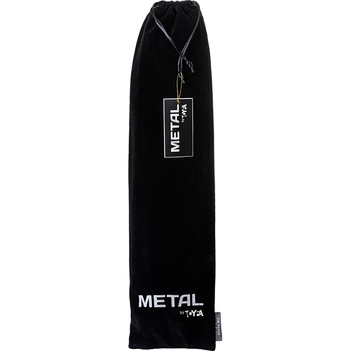 Серебристая металлическая анальная втулка с хвостом чернобурой лисы - размер M - Metal. Фотография 6.