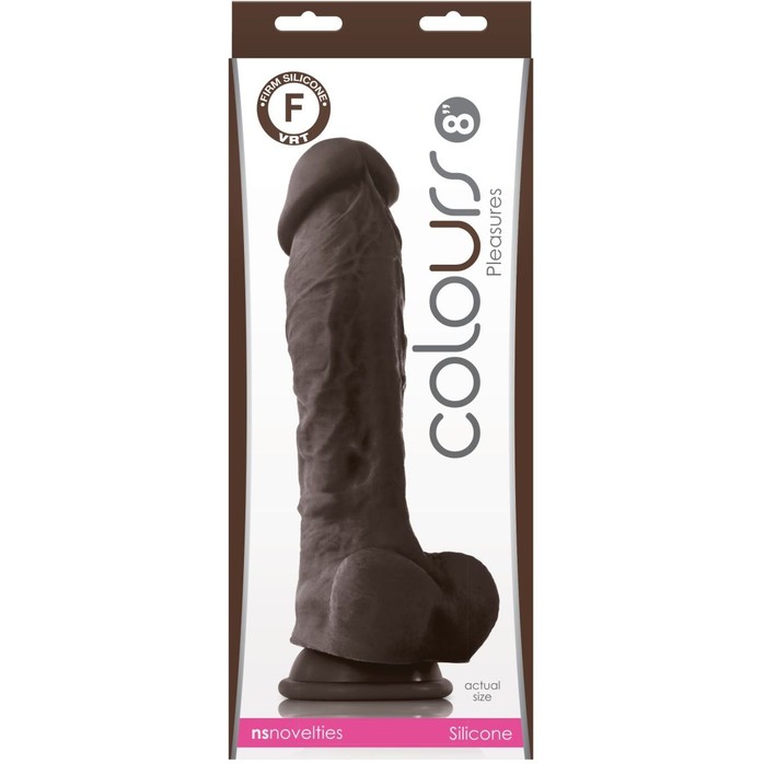 Коричневый фаллоимитатор на присоске 8 Dildo - 24,5 см - Colours. Фотография 2.