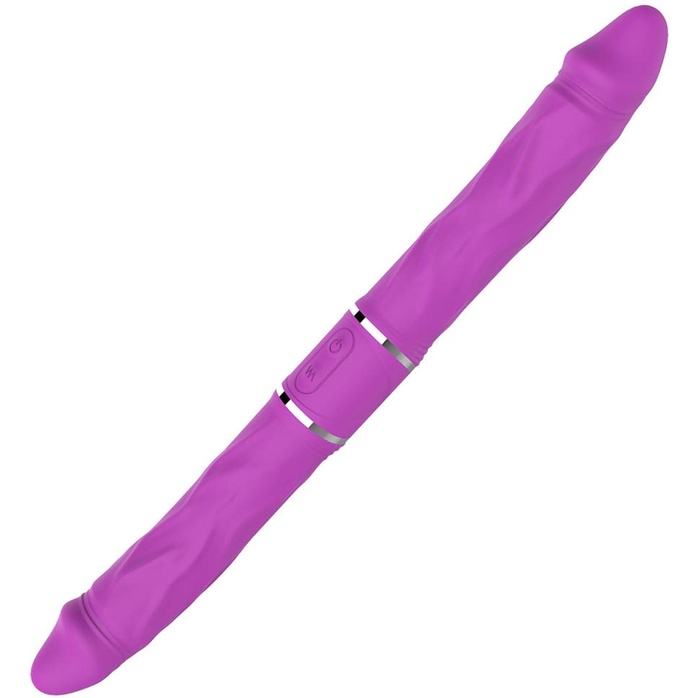 Фиолетовый двусторонний вибратор Nixon - 35 см