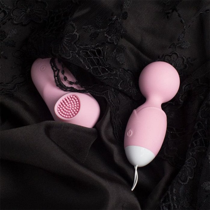 Розовый вибронабор для женщин SONG. Фотография 6.
