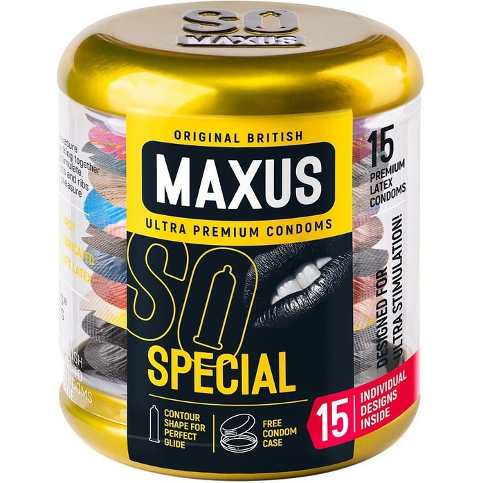Презервативы с точками и рёбрами MAXUS Special - 15 шт