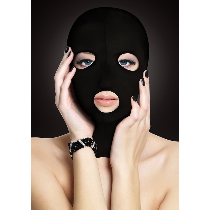 Черная маска Subversion Mask с прорезями для глаз и рта - Ouch!