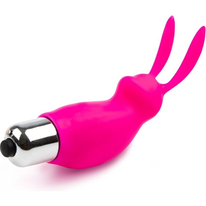 Розовый мини-вибратор в форме кролика - 9 см. Фотография 3.