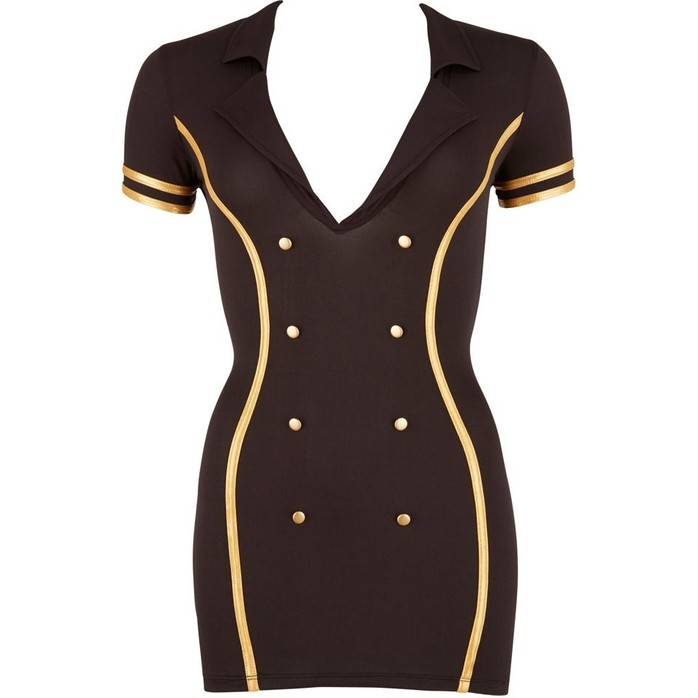 Черно-золотое платье стюардессы - Cottelli Collection. Фотография 3.