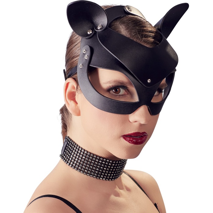 Маска на глаза с ушками Cat Mask Rhinestones - Bad Kitty. Фотография 2.