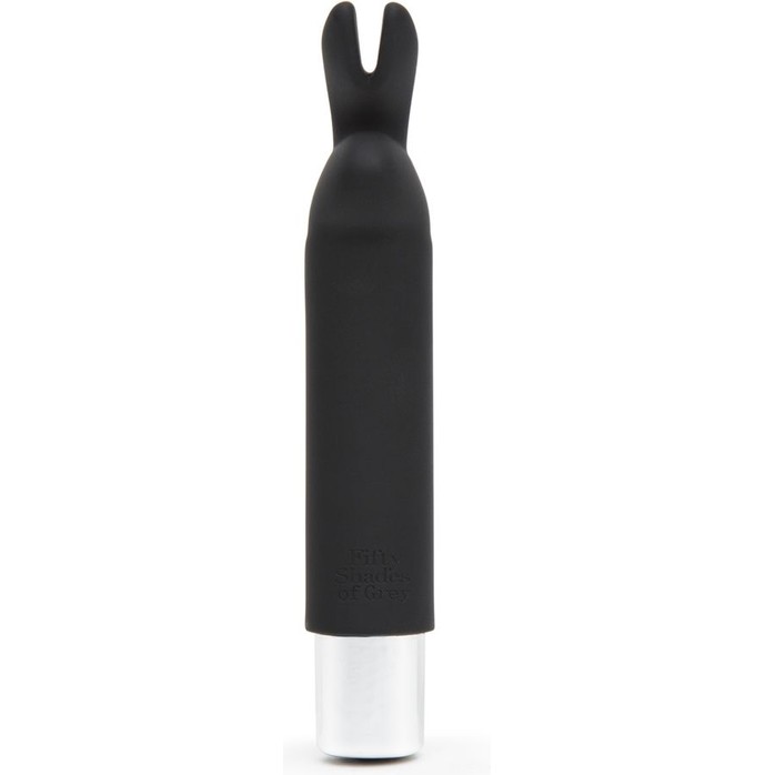 Черный мини-вибратор Greedy Girl Bullet Rabbit Vibrator - 12,7 см - Fifty Shades of Grey. Фотография 2.