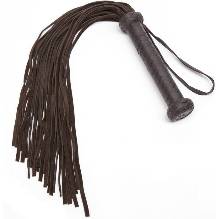 Коричневая кожаная плеть Brown Leather Flogger - 66 см. Фотография 2.