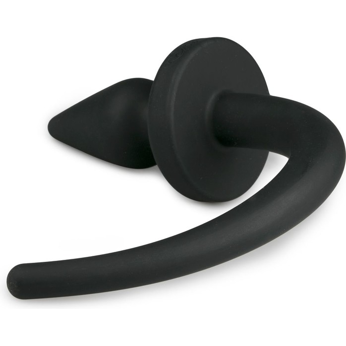 Черная пробка-конус Dog Tail Plug с хвостом - Fetish Collection. Фотография 2.