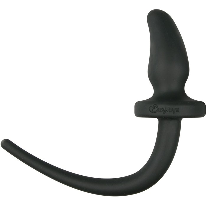 Черная анальная пробка Dog Tail Plug с хвостом - Fetish Collection
