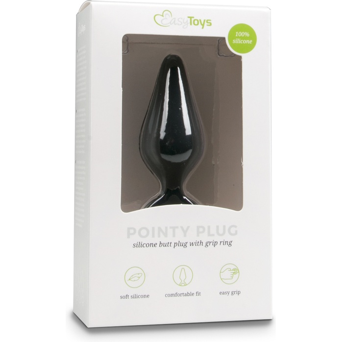 Черная анальная пробка Pointy Plug - 15,5 см - Anal Collection. Фотография 5.