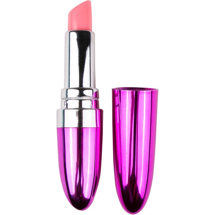 Розовый миниатюрный вибратор в форме помады Lipstick - Mini Vibe Collection