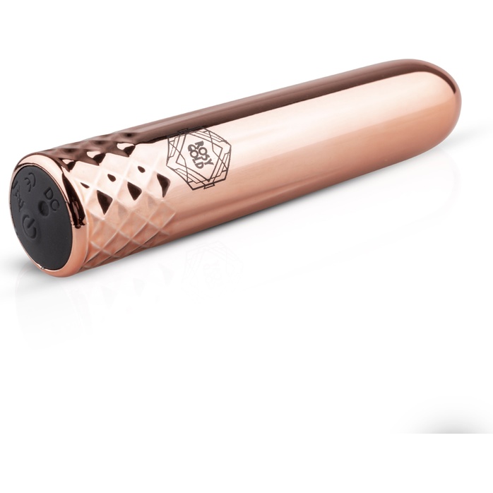 Розовый перезаряжаемый мини-вибратор Mini Vibrator - 9,5 см - Rosy Gold. Фотография 2.