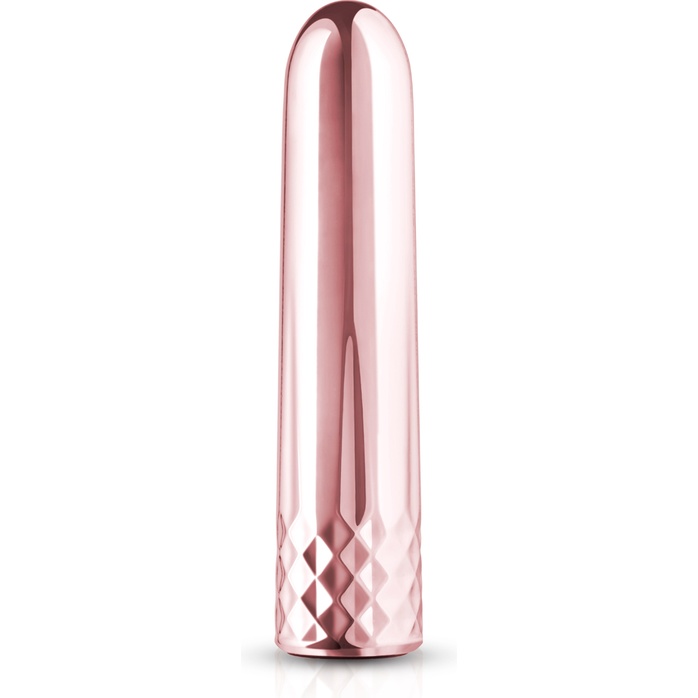 Розовый перезаряжаемый мини-вибратор Mini Vibrator - 9,5 см - Rosy Gold