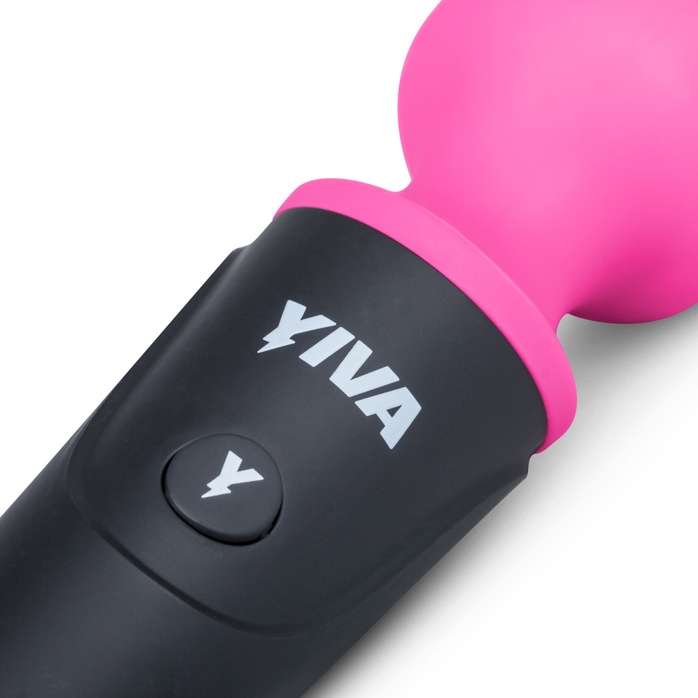 Розово-черный вибромассажер Yiva Power Massager - Yiva. Фотография 6.