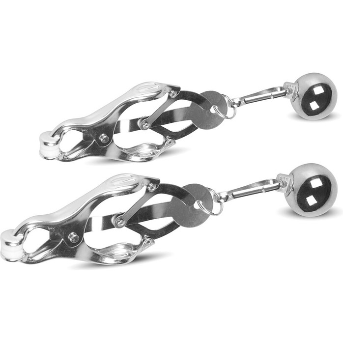 Зажимы на соски Easytoys TJapanese Clover Clamps With Weights - Fetish Collection. Фотография 2.