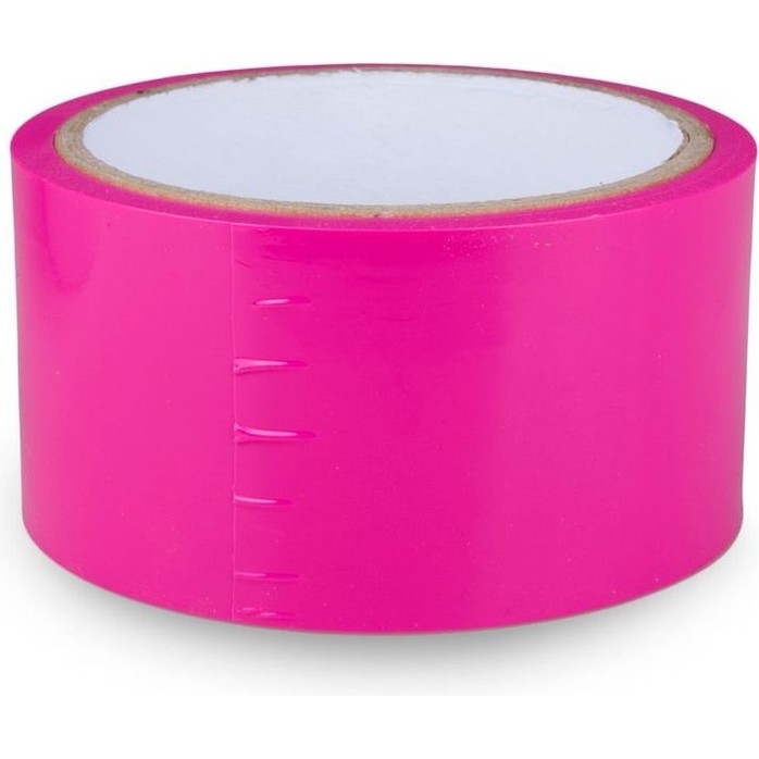 Ярко-розовая лента для бондажа Easytoys Bondage Tape - 20 м - Fetish Collection