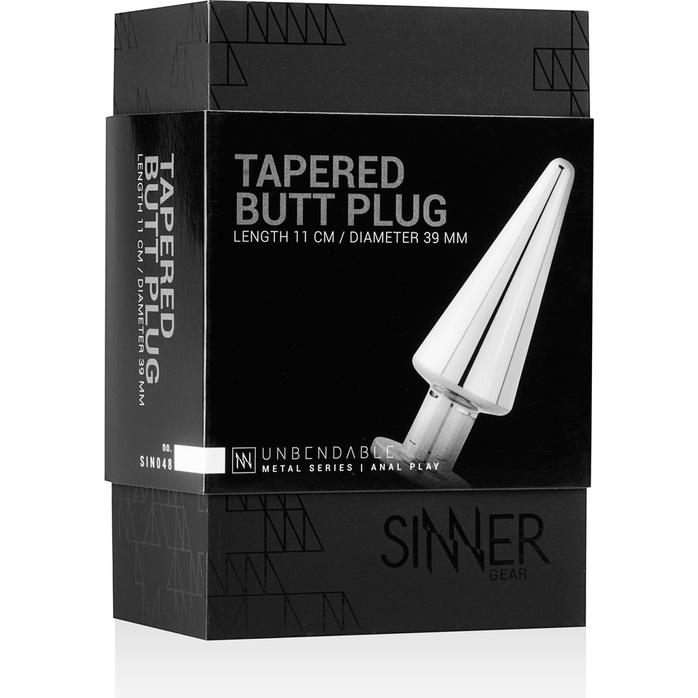 Серебристая анальная пробка Sinner Metal Pointy Buttplug - 11,5 см - Sinner Gear Unbendable. Фотография 5.