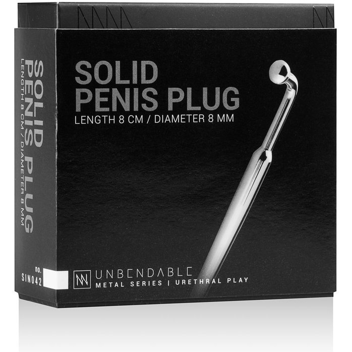 Уретральный стимулятор Sinner Curved Penis Plug - 9 см - Sinner Gear Unbendable. Фотография 3.