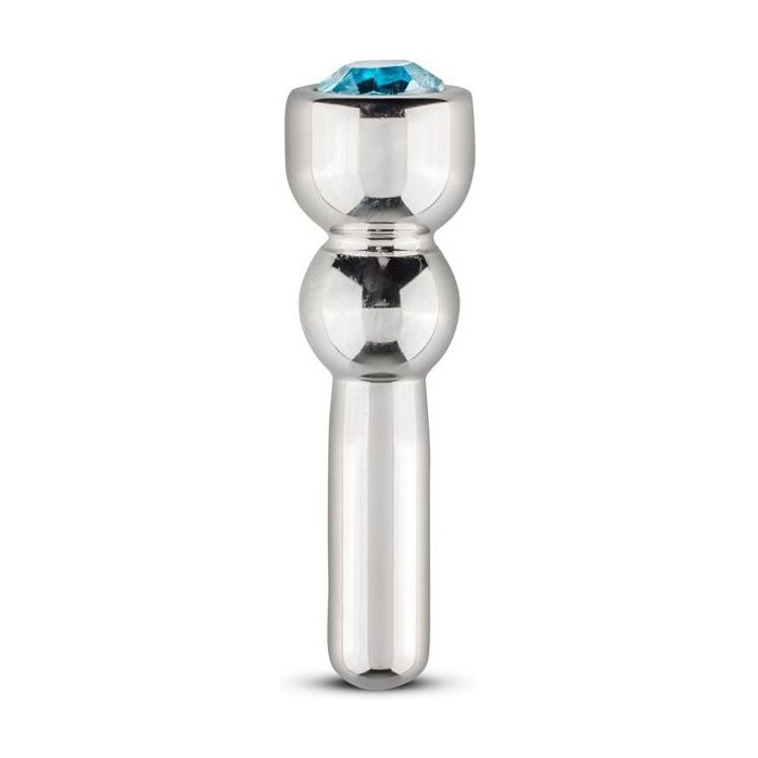 Серебристый уретральный стимулятор Sinner Penis Plug With Diamond - 5 см - Sinner Gear Unbendable