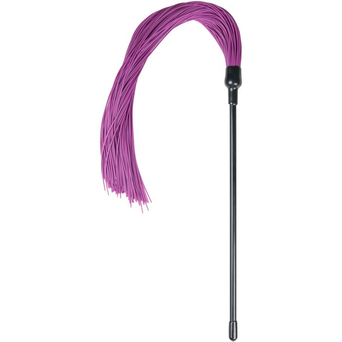 Плеть с фиолетовыми силиконовыми хвостами Purple Silicone Tickler - 45 см - Fetish Collection