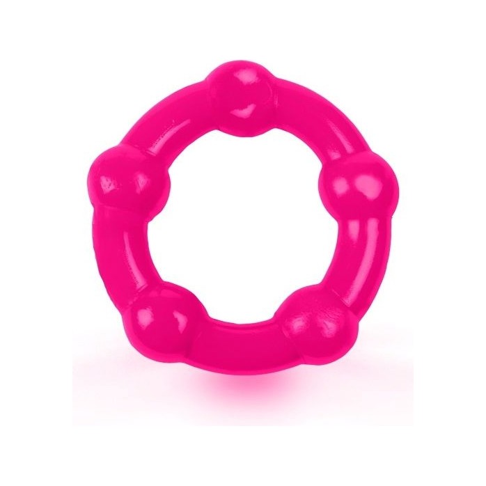 Розовое малоэластичное эрекционное кольцо