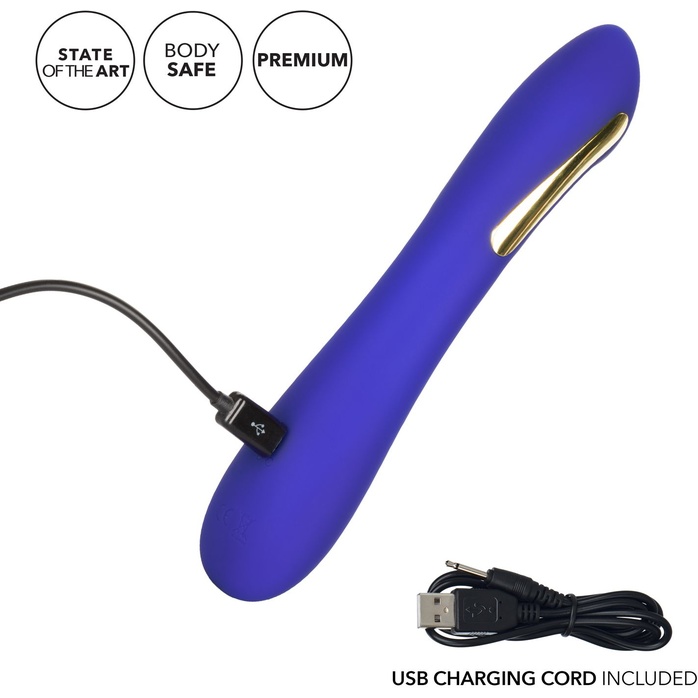 Фиолетовый вибратор с электростимуляцией Intimate E-Stimulator Petite Wand - 18,5 см - Impulse. Фотография 7.