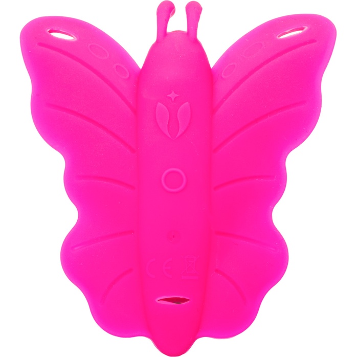Розовая вибробабочка на ремешках Silicone Remote Venus Penis - Venus Butterfly. Фотография 3.