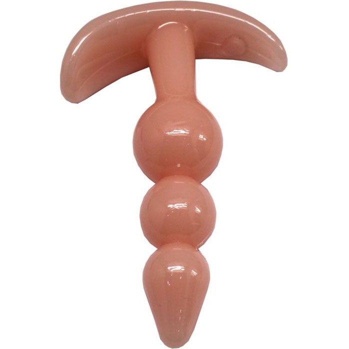 Телесная анальная пробка для ношения - 9 см. Фотография 2.