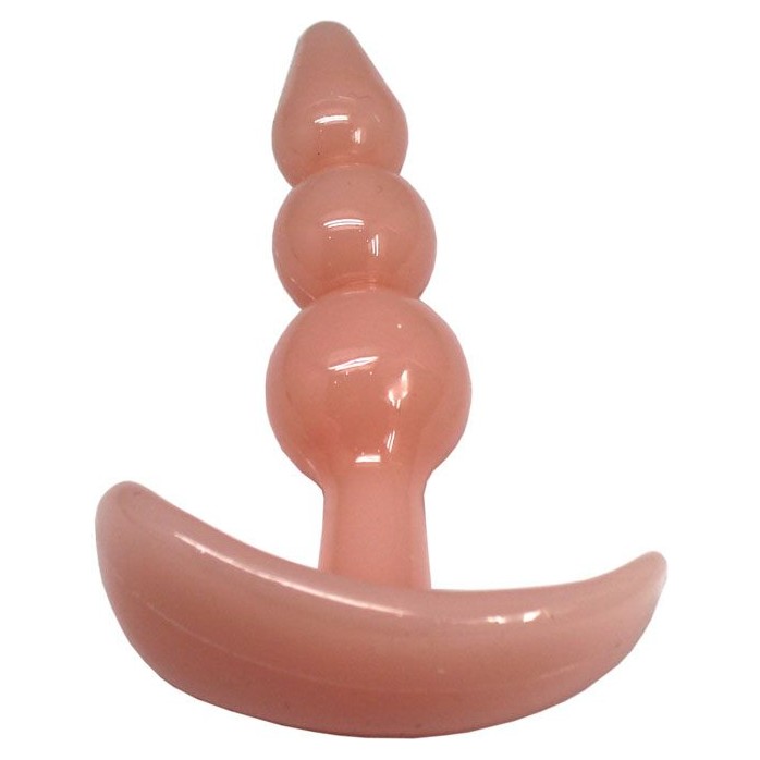 Телесная анальная пробка для ношения - 9 см. Фотография 3.